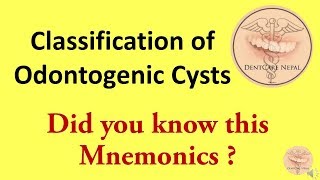 MNEMONICS  Cysts of Oral Cavity  Oral Pathology [upl. by Anelleh]