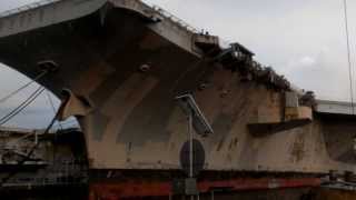 USS John F Kennedy USS Forrestal in Mothballs Philadelphia Naval Shipyard [upl. by Kessler]