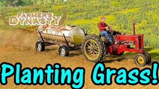 Lets Play Farmers Dynasty 32 Planting Grass [upl. by Laundes590]