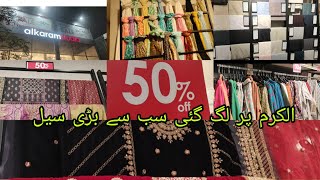 Alkaram winter sale today  50 off winter sale  New arrivals sale today at Alkaram studio [upl. by Brindle]