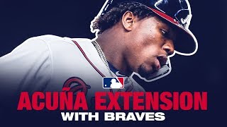 Ronald Acuna announces 8year contract extension with Braves [upl. by Ettevroc]