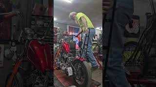 The art of starting a 1964 panhead harleychopper harley motorcycle harleychopper panhead [upl. by Lehteb]