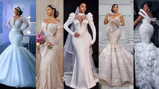 ELEGANCE AT ITS PEAK😱 HOT ND NEW LUXURIOUS Wedding Dresses😍 Latest Stunning White Gowns For Ladies [upl. by Lottie]