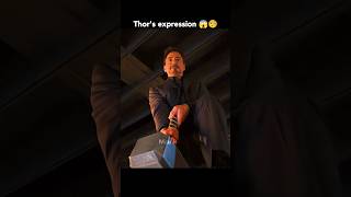 Thors hammer lifting scene and his expression 😱🤣shorts ytshorts marvel avengers [upl. by Ateiram]