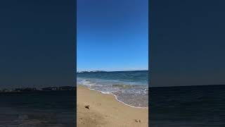 Clear blue sea amp golden sand beach in salou sea salou pov travel spain seaview goldensands [upl. by Nnayllehs]