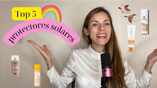 LOS MEJORES PROTECTORES SOLARES DEL MERCADO  top 5 skincare protectores derma [upl. by Nonnac]