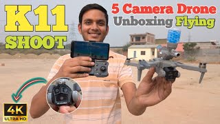 K11 Max Brushless Motor Camera Drone Unboxing Flying Camera Test amp Review [upl. by Thursby]