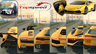 Car Parking Multiplayer  Top 6 Fastest Lamborghini Cars  1695HP Top Speed [upl. by Acinomed]