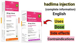 hadlima injectionpen uses dose side effects and contraindications [upl. by Chainey]