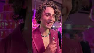 Timothée Chalamet reveals if Wonka is a Barb 🍫🎤 shorts [upl. by Friedrick]