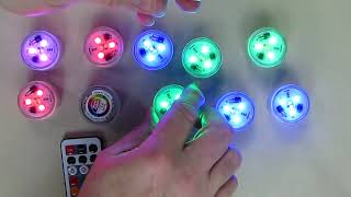 AWESOME Submersible LED Tea Lights with Remotes 100 Waterproof REVIEW [upl. by Aretahs782]