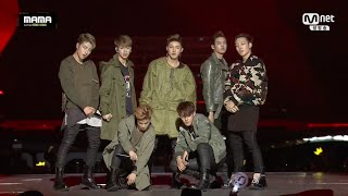 iKON  지못미APOLOGY  이리오너라ANTHEM  리듬 타RHYTHM TA in 2015 MAMA [upl. by Enneirb]