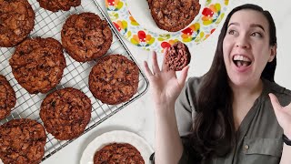 How To Make Double Chocolate Cacao Nib Cookies Recipe [upl. by Nivlad]