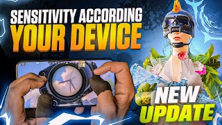 SENSITIVITY ACCORDING YOUR DEVICE ⁉️  BGMI NEW UPDATE BEST SENSITIVITY  BGMI NEW SENSITIVITY 🔥 [upl. by Eibreh]