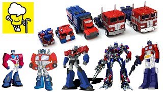 Different Optimus Prime Transformer robot toys ランスフォーマー 變形金剛 robots in disguise [upl. by Lecirg975]