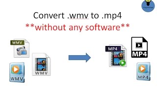 How to Convert wmv video to mp4 without any software only using cmd best free video converter [upl. by Orthman]