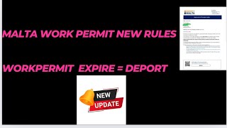 malta work permit expired no more trc card updated malta work permit should be valid for visa ext [upl. by Ernesta]