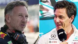 Toto Wolff has worrying Red Bull theory and rubs salt in Christian Horners wounds [upl. by Bilat414]