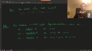 Beispiele zu Äquivalenzrelationen Tutorium Analysis 1 [upl. by Asiruam]