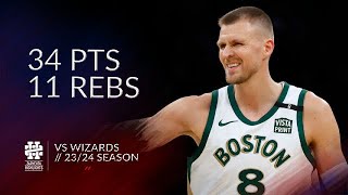 Kristaps Porzingis 34 pts 11 rebs vs Wizards 2324 season [upl. by Manolo]