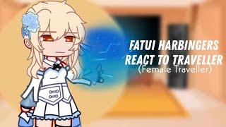 Fatui Harbingers react to Traveler female mc  Genshin Impact  Gacha club [upl. by Shelah]