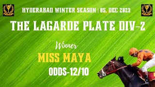 THE LAGARDE PLATE DIV 2 Winner MISS MAYA [upl. by Brosy786]