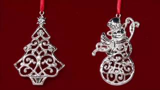 Lenox Set of 6 Silver Plated Sparkle amp Scroll Ornaments on QVC [upl. by Salim842]