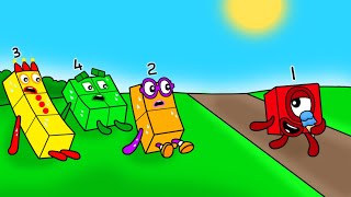 The weather is hot today Numberblocks 2 3 4  Numberblocks fanmade coloring story [upl. by Clarkson]