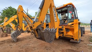 JCB 3DX Bucket Change to Government Loan Home Foundation  jcb video [upl. by Airdnahs]