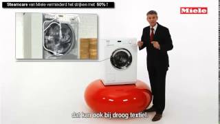 miele wasmachine met steamcare helpt bij het verminderen van strijken [upl. by Adlitam]