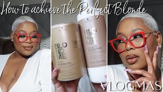 HOW TO GET ✨ICY✨ PLATINUM HAIR IN ONE DAY BLACK TO BLONDE HAIR  VLOGMAS 2022  DAY 12  BetheBeat [upl. by Enitram]