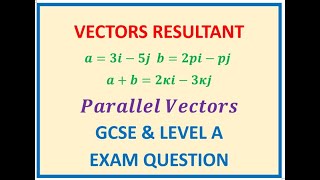 Vectors Resultant of a3i5j b2pipj Parallel to 2i3j Simple approach GCSE Level A MCV4U [upl. by Lanita137]