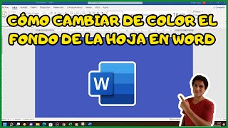 ✅Cómo Cambiar de Color el Fondo de la Hoja en Word 😎word msoffice cambiarcolor [upl. by Asserac555]