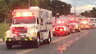 Northampton Borough Fire Dept 1st Annual Block Party Lights amp Sirens Parade [upl. by Yatzeck]