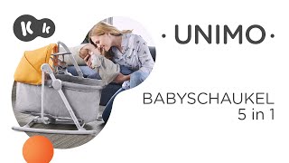 UNIMO 5 in 1Babywippe von Kinderkraft Babywippe  Babyliege  Stuhl  Wiege  Babybett [upl. by Cavit]