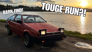 Barn find ae86 hits the touge run [upl. by Burbank]