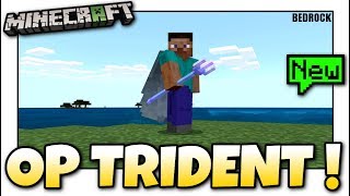 Minecraft  The MOST OP Trident  Update Aquatic  MCPE  Xbox  Bedrock [upl. by Robins]