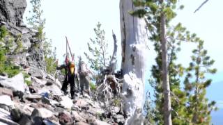 Skiing the SW Chutes on Mt Adams Washington [upl. by Sihonn]