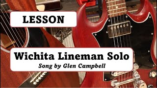 Wichita Lineman Solo with TAB [upl. by Ronnholm]