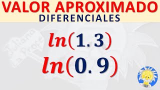 Cómo calcular el VALOR APROXIMADO de LOGARITMO NATURAL Metodo por DIFERENCIALES  Juliana la Profe [upl. by Ayram]