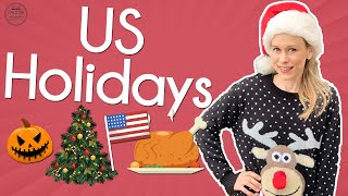 US National Holidays  Learn American Holidays  English with Jackie [upl. by Gabrielson925]