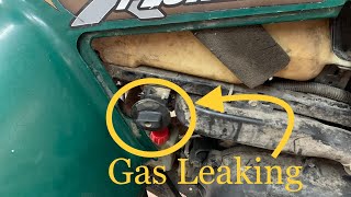 Changing a leaking gas atv petcock  Polaris Xplorer [upl. by Tull]