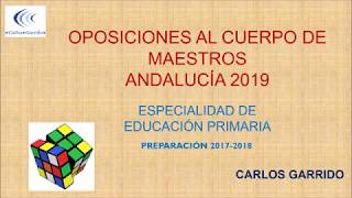 OPOSICIONES EDUCACIÓN PRIMARIA ANDALUCÍA CURSO 201718 [upl. by Nottarts]