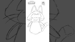 Puar from Dragon Ball  Quick Sketch Timelapse  shorts dragonball dbz animedrawing sketch [upl. by Hannah]