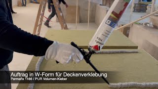 Verklebung von FLUMROCDämmstoffplatten mit Permafix 1166 [upl. by Court109]