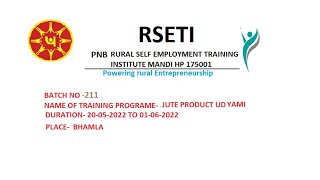 PNB RSETI MANDI bhamala batch no 211 [upl. by Melak]