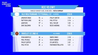 Rugeley CC 2nd XI v Old Wulfrunians Tettenhall CC 2nd XI [upl. by Nikolaus]