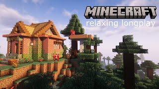 Taiga Brick Cottage Minecraft Relaxing Longplay No Commentary [upl. by Eidda]