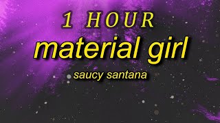 Saucy Santana  Material Girl Bass Boosted Lyrics material girl tiktok 1 HOUR [upl. by Sarnoff]