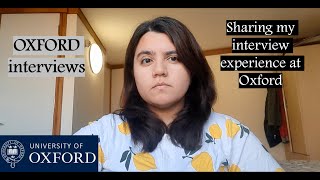 OXFORD INTERVIEW EXPERIENCE  What does an OXFORD PHD INTERVIEW feel like [upl. by Grinnell]